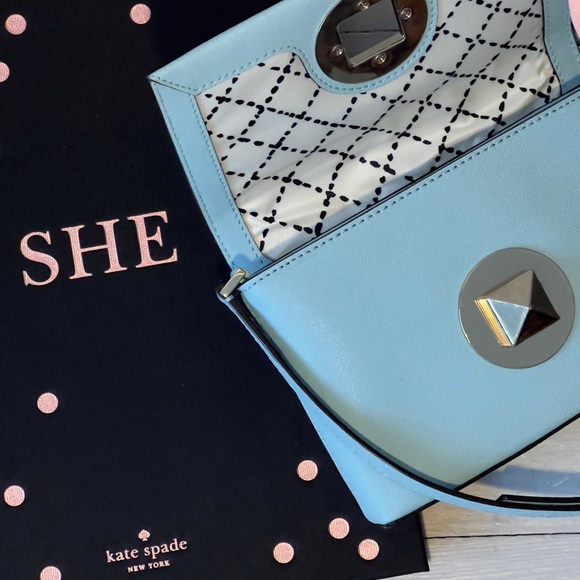 Kate Spade New York Newbury Lane Sally Crossbody Blue Hydrangea - Picture 9 of 14